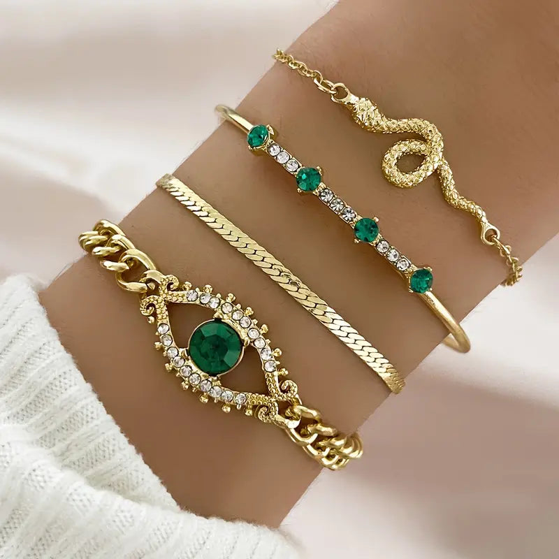 Conjunto de Pulseras Serpina Veyra | Oro