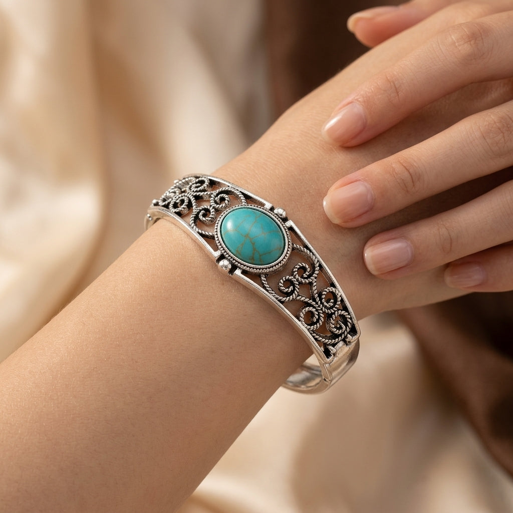 Alouette Vintage Crest Pulsera | Oro Blanco