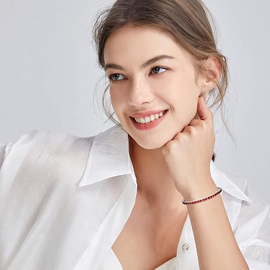 Pulsera de Tenis Ruby | Oro Blanco