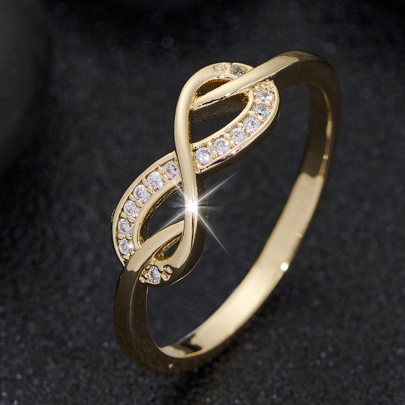 Anillo Infinito de Cristal Lysette | Guld