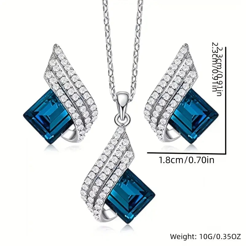 Conjunto de Joyas Brienne Solazure | Oro Blanco