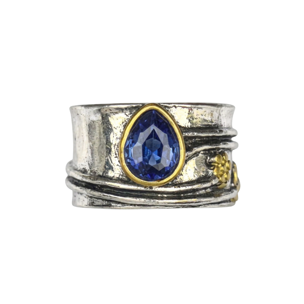 Anillo de Meditación Bohemio | Oro Blanco
