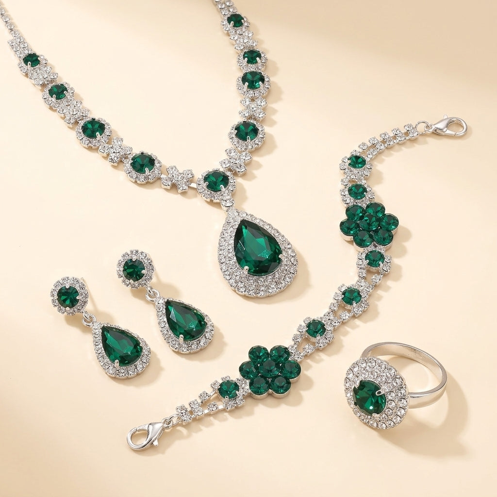 Adriana Lysandre Conjunto de Joyas | Oro Blanco