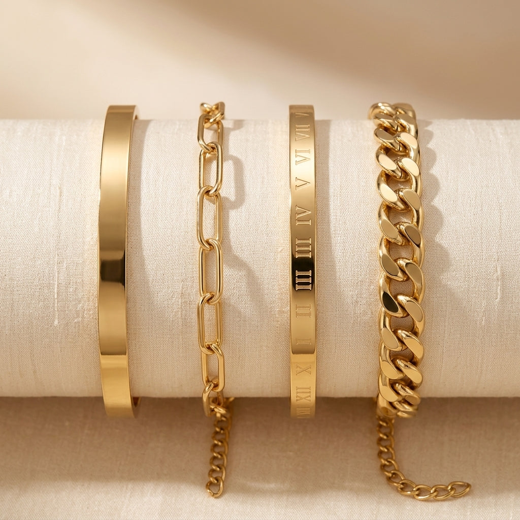 Conjunto de Pulseras Elan Mercer | Oro