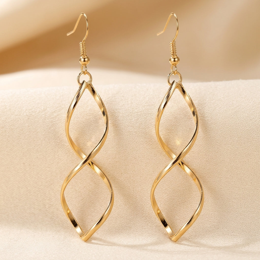 Pendientes Colgantes Espiral Øreringe | Oro