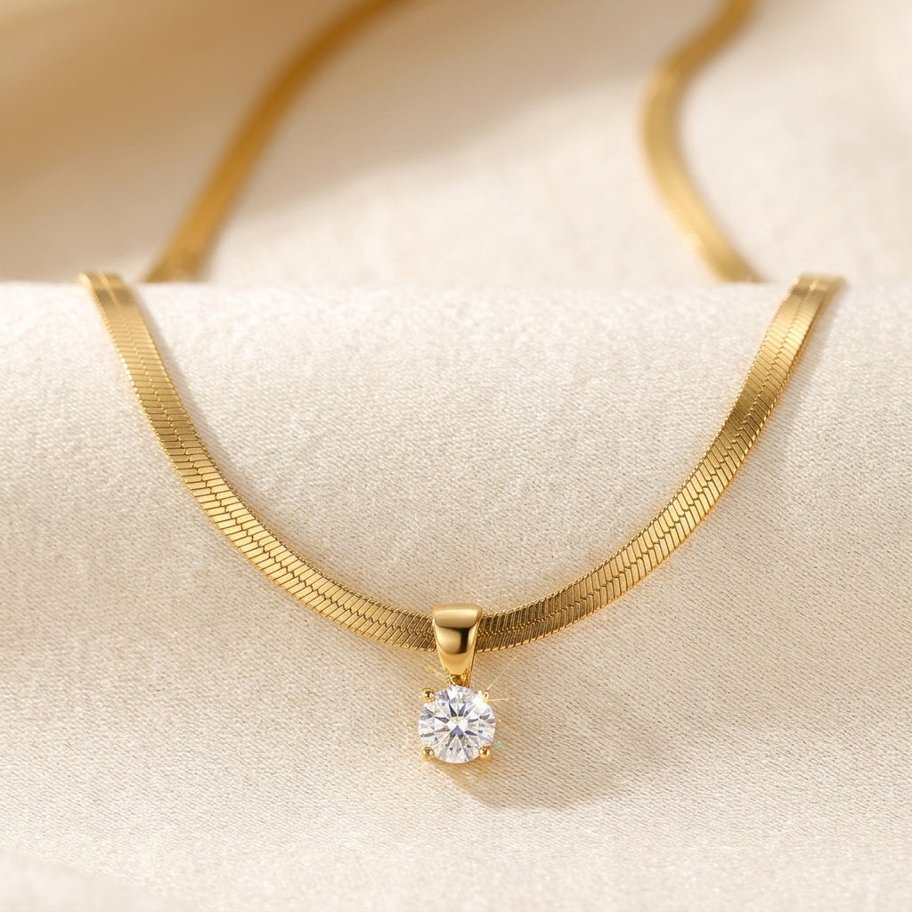 Collar de Colgante de Rincón Elegante | Oro