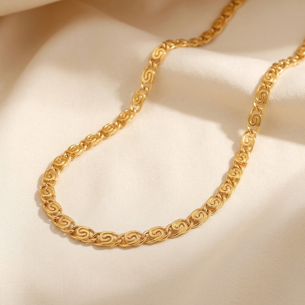 Collar de Cadena Tejida Nusa | Oro