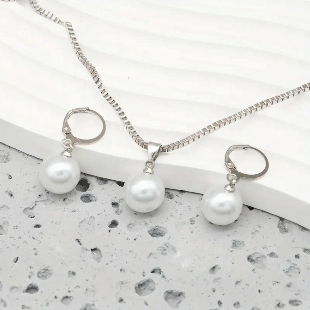 Conjunto de Joyería Perla Grace Dorada | Oro
