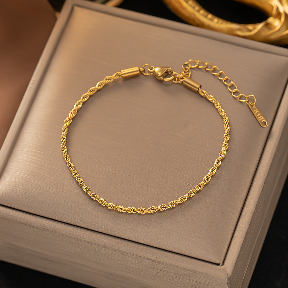 Pulsera de Cadena Torcida | Guld