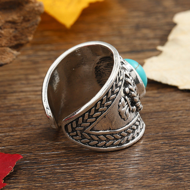 Anillo Abierto Ravik Stone | Oro Blanco