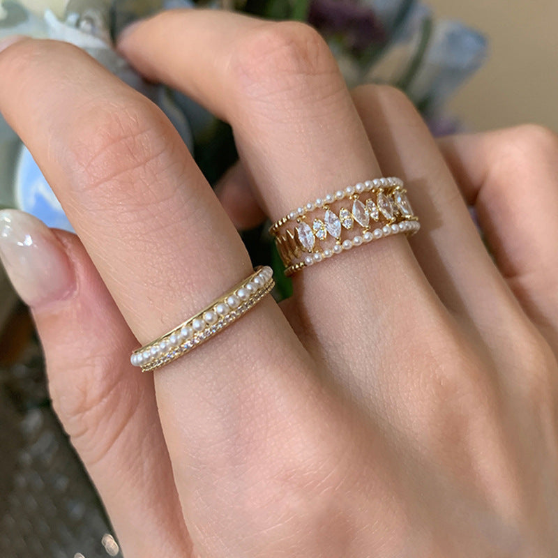 Elodie Vance Anillo Conjunto | Oro