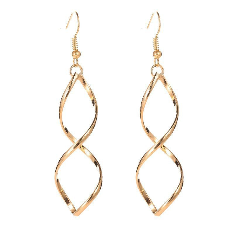 Pendientes Colgantes Espiral | Oro
