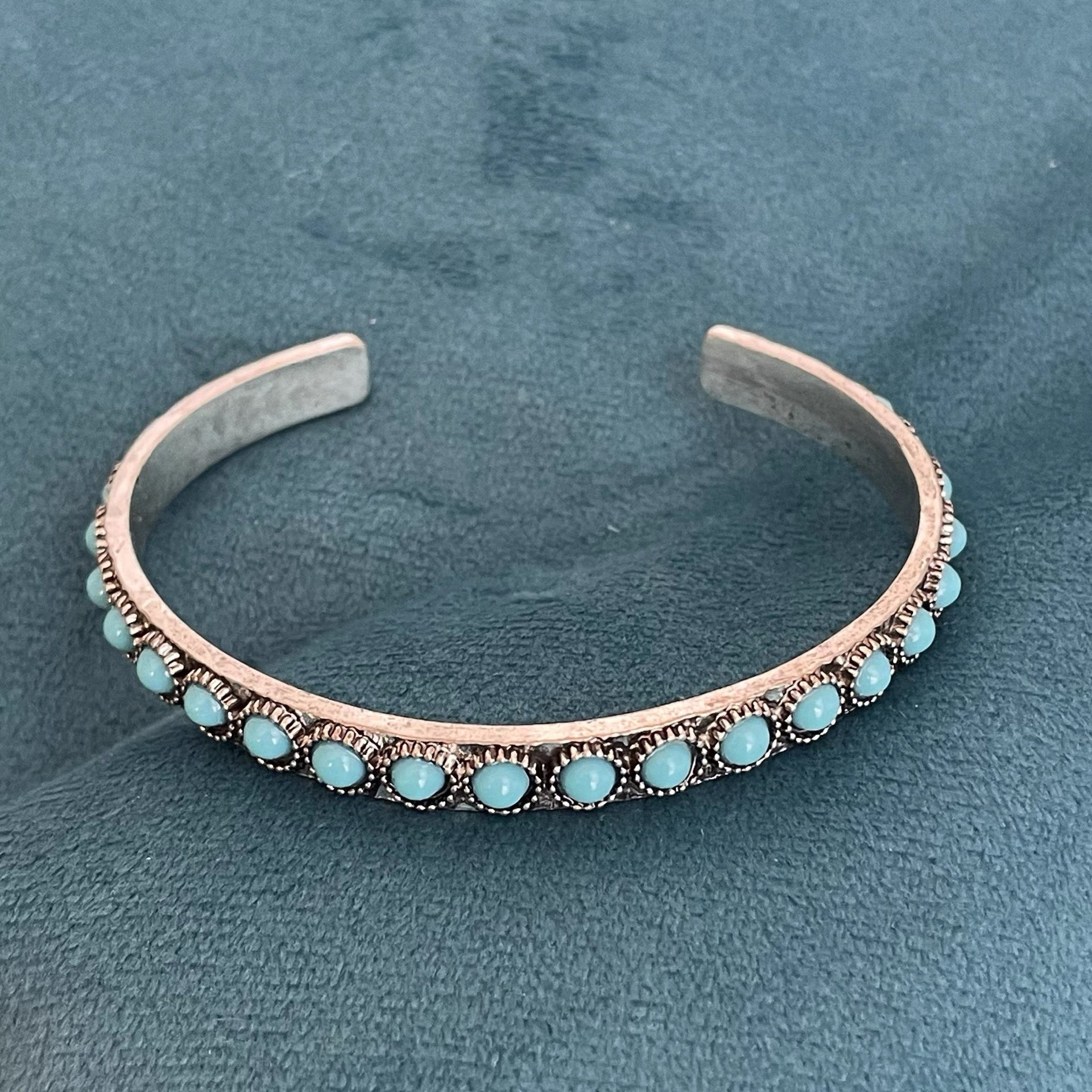 Pulsera Abierta Talisse Turquesa | Oro Blanco