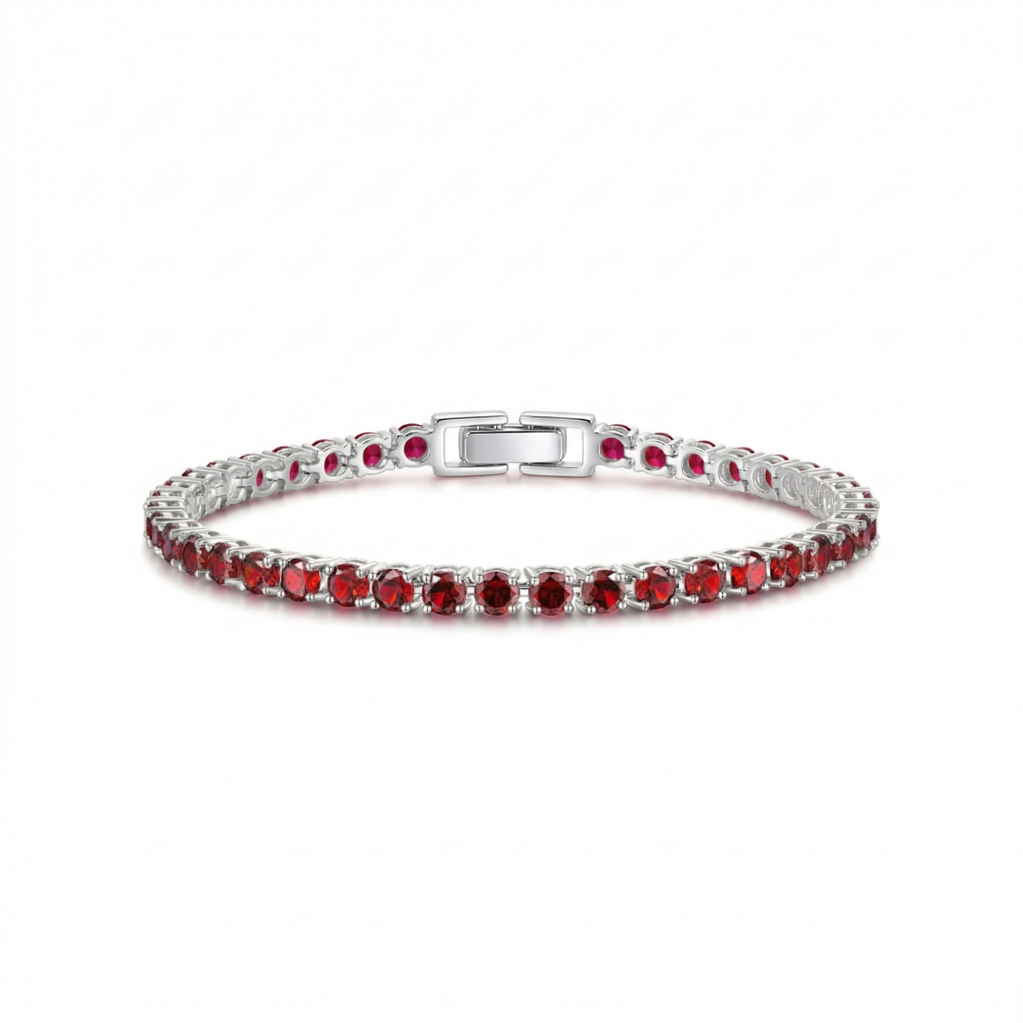Pulsera de Tenis Ruby | Oro Blanco
