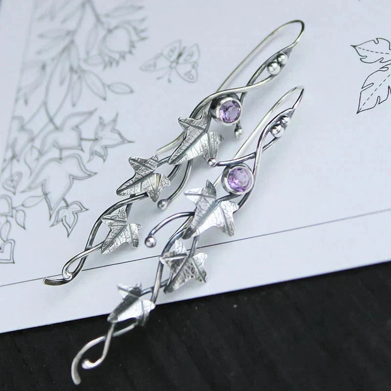 Pendientes de Elfo Antik Blad | Oro Blanco