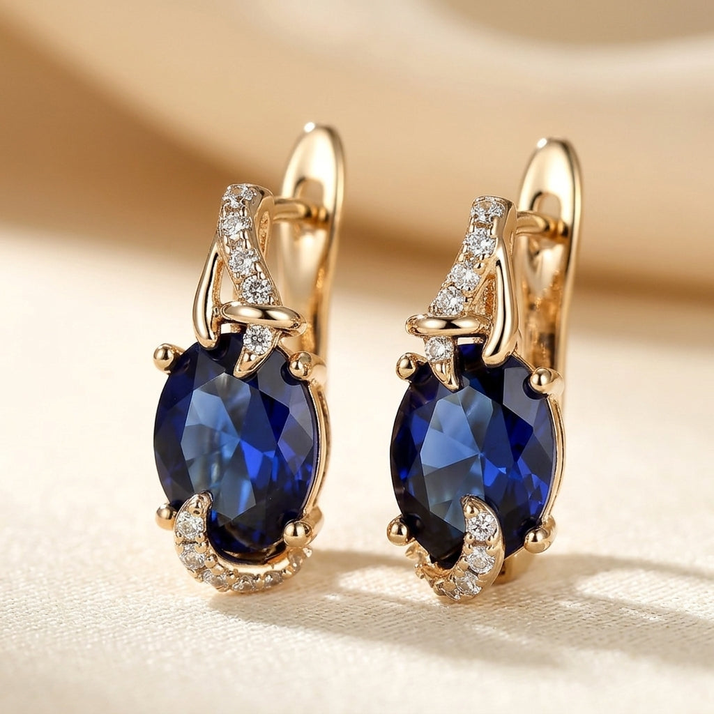 Pendientes Royal Midnight Drop | Oro