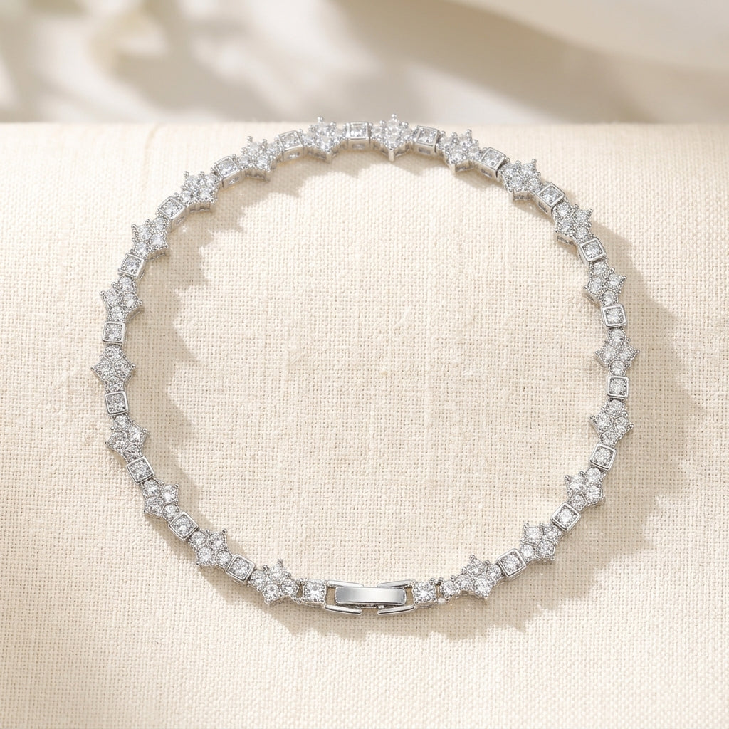 Pulsera de Tenis Clásica en Oro Blanco