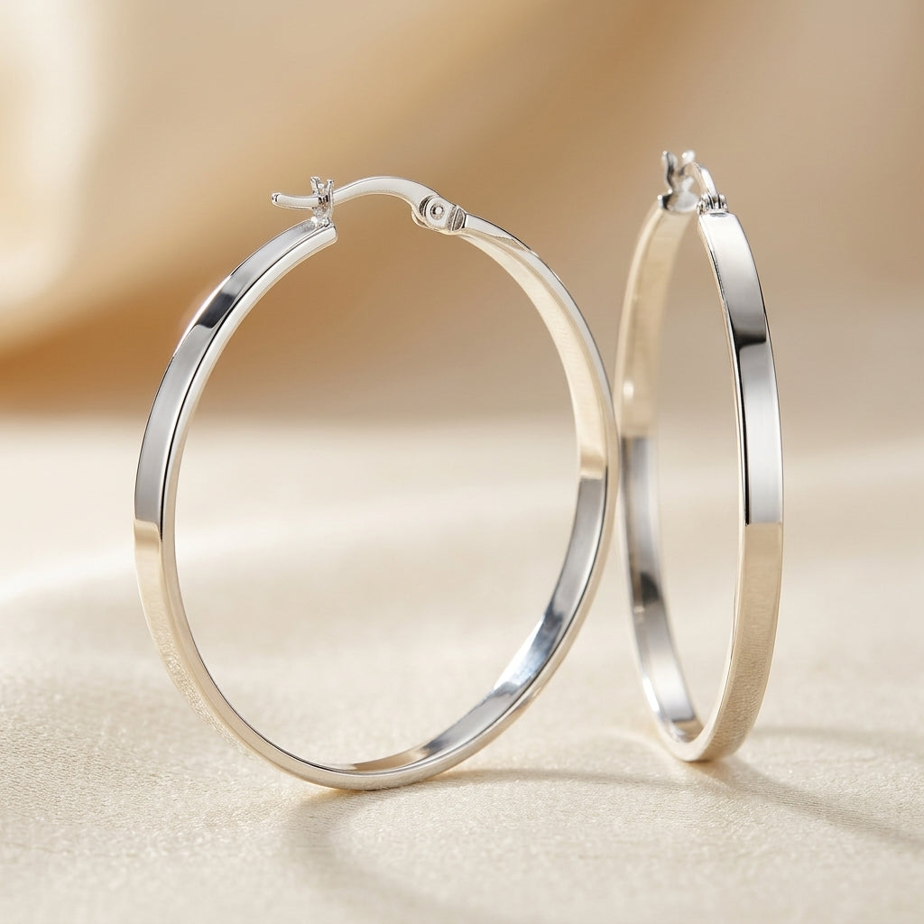 Noa Serane Pendientes | Oro Blanco