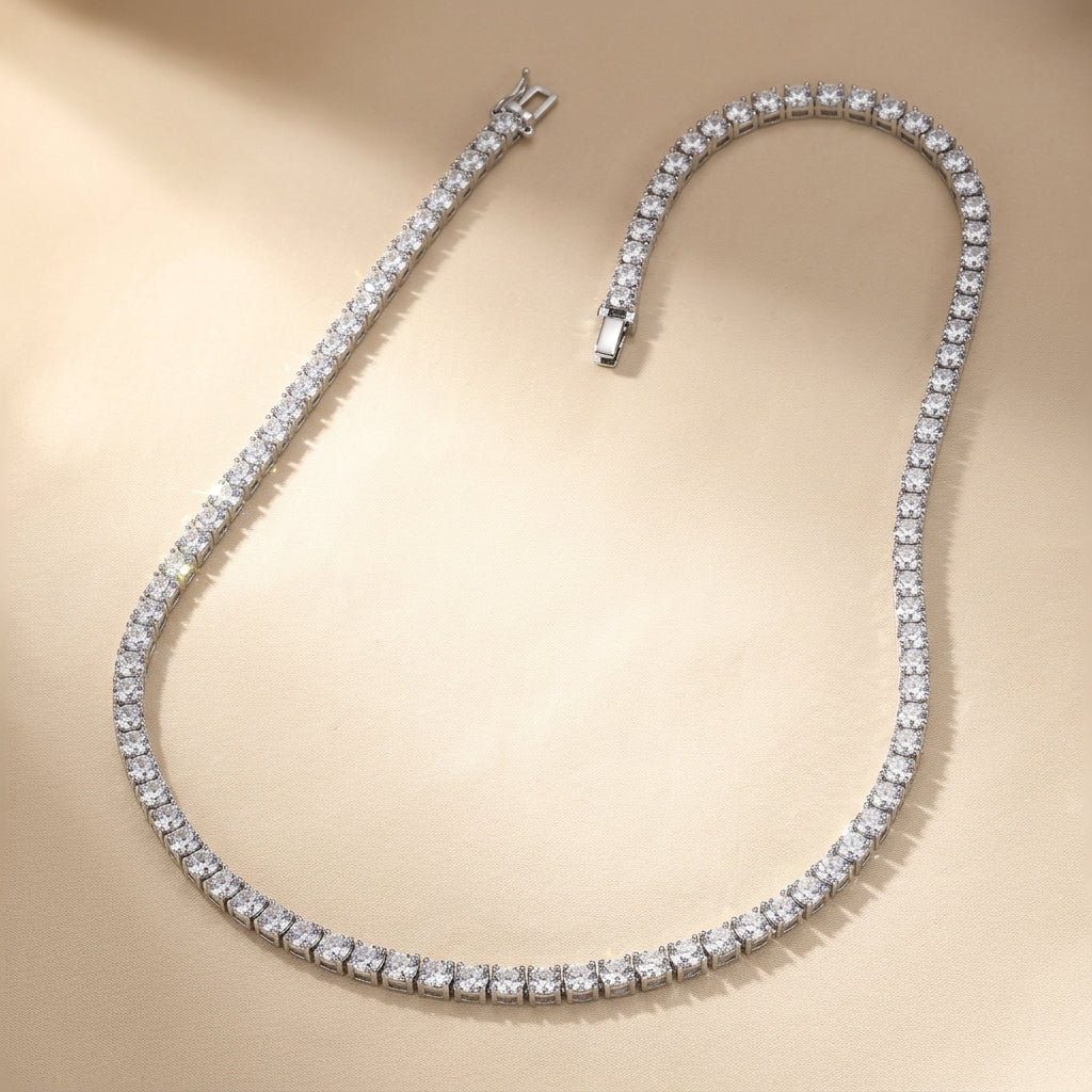 Collar de Tenis | Oro Blanco