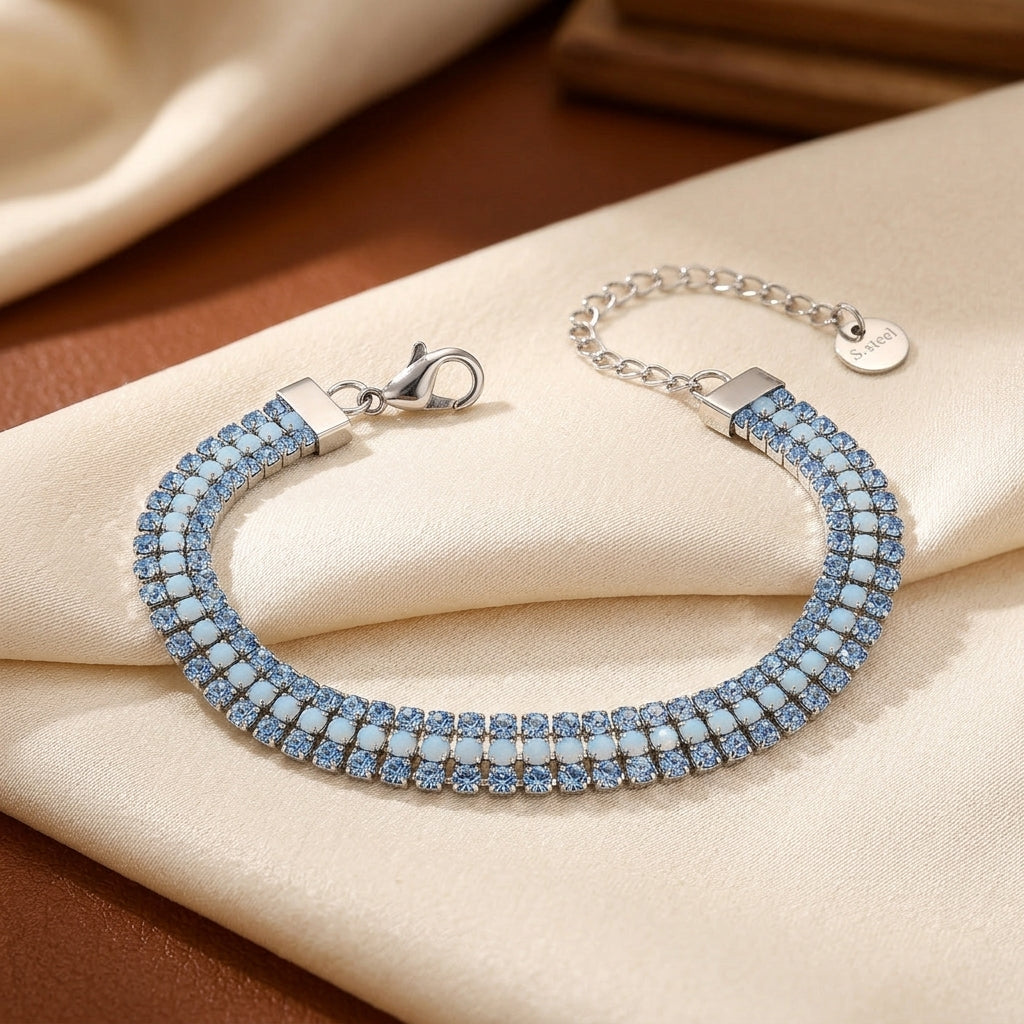 Pulsera Brillo Firmado | Oro Blanco
