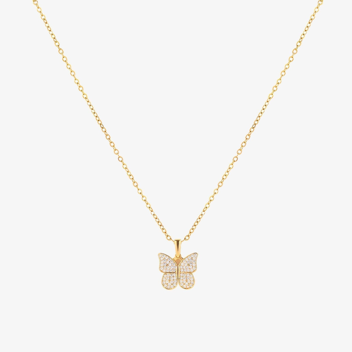 Collar de Mariposas Brillantes | Oro