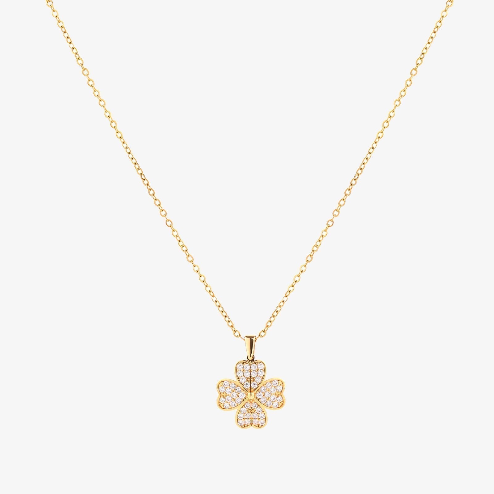 Collar de Flores de Corazón | Oro