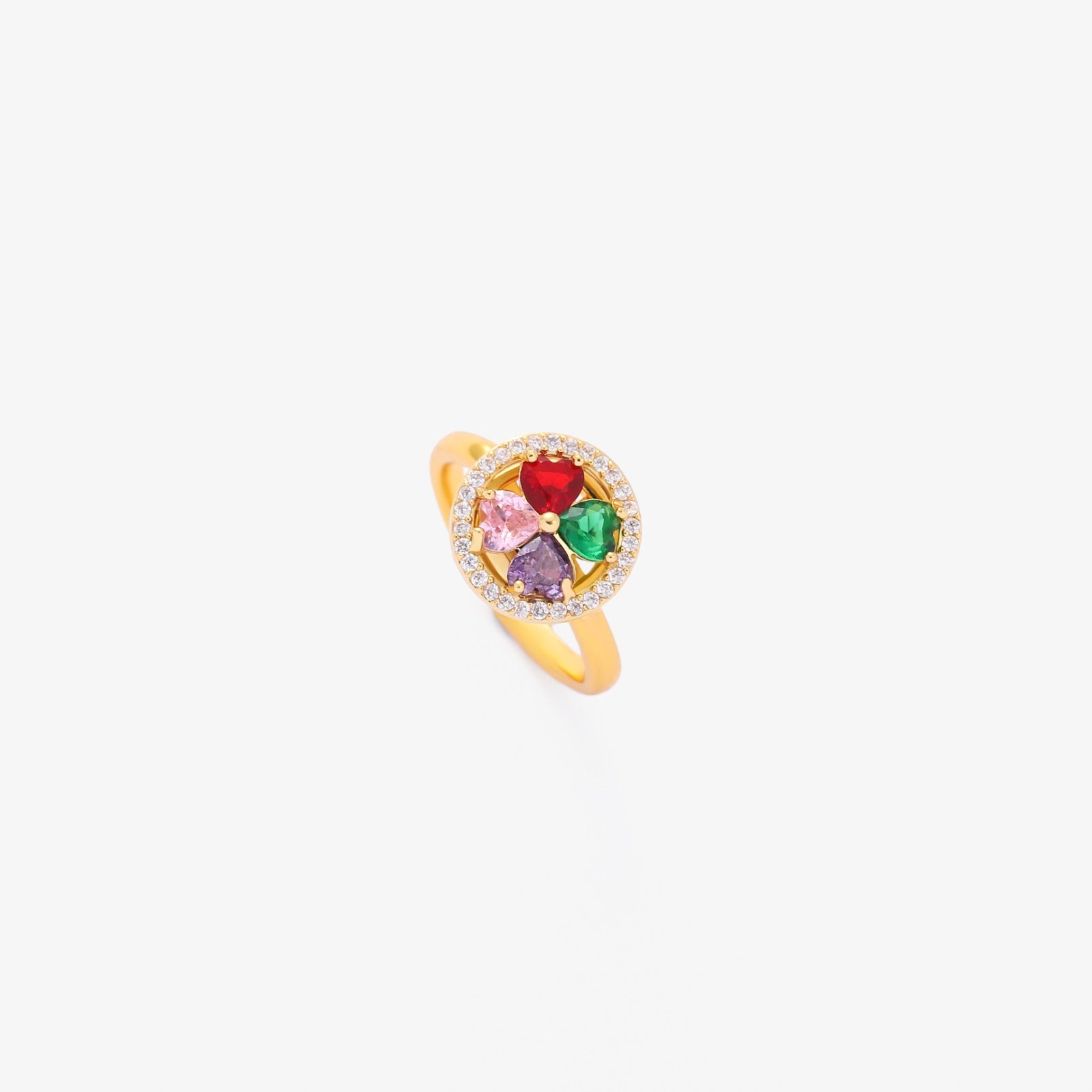 Anillo Giratorio Corazones Colorwave | Guld