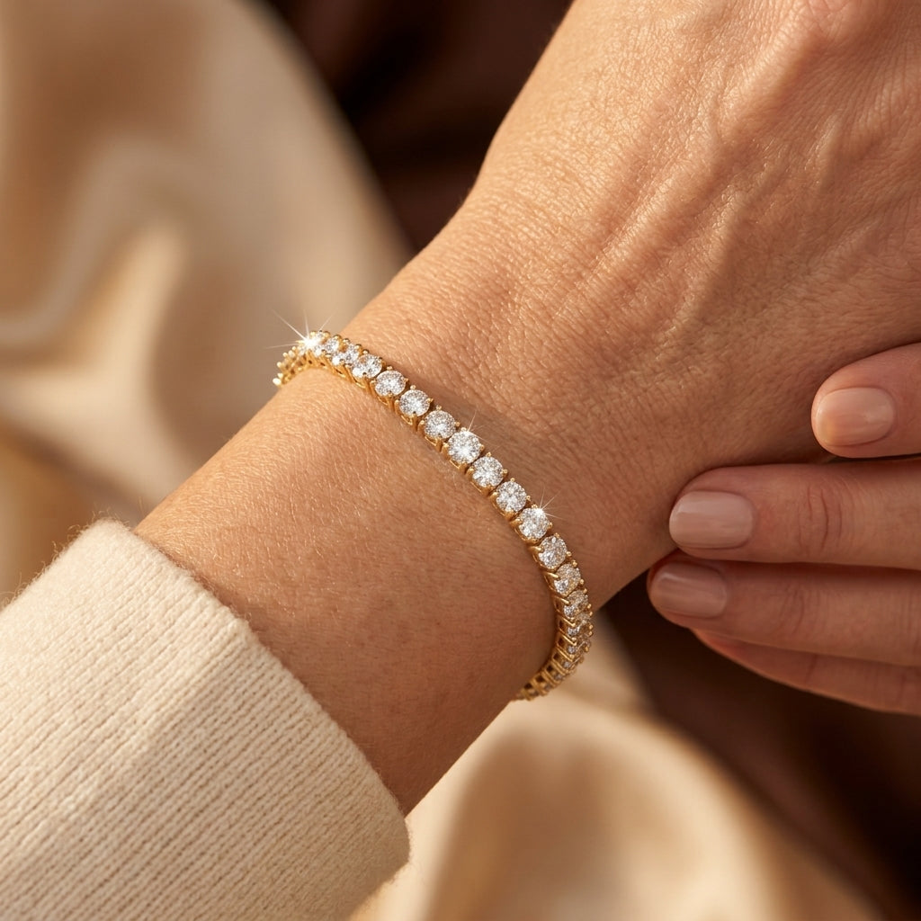 Pulsera de tenis | Oro blanco