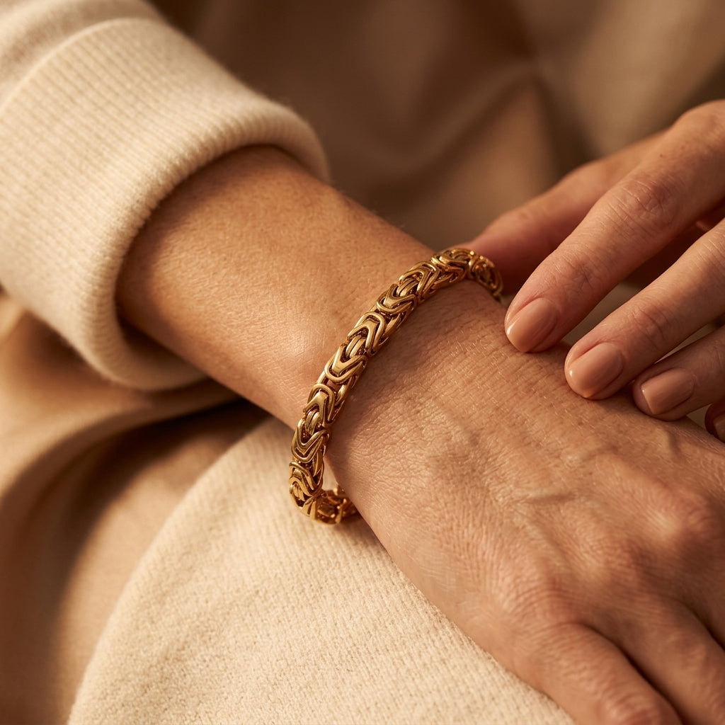 Pulsera Lucian Crown Link | Oro