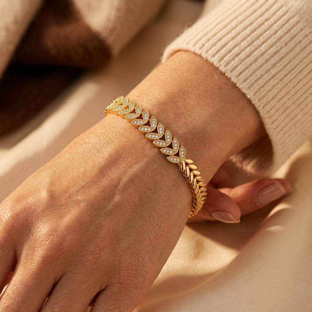 Pulsera de Tenis Everleaf | Oro