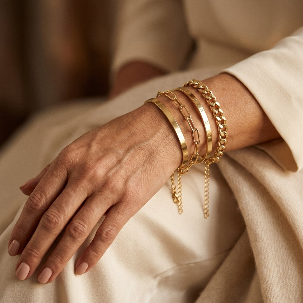 Conjunto de Pulseras Elan Mercer | Oro