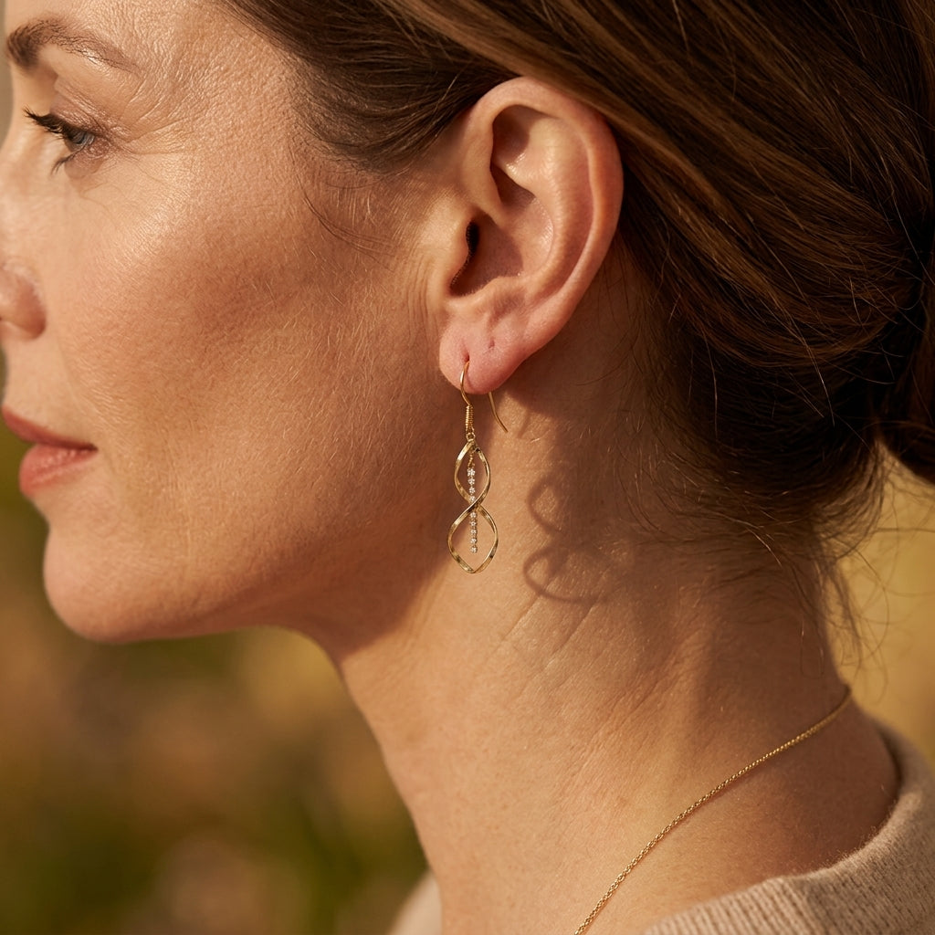 Pendientes Espiral Sunbeam | Oro