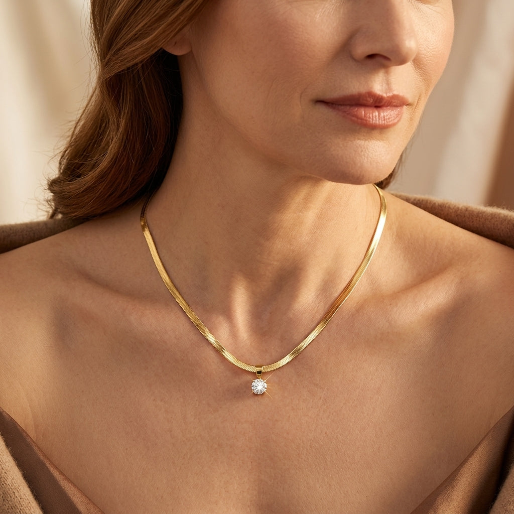 Collar de Colgante de Rincón Elegante | Oro