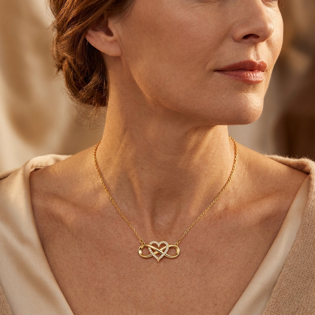 Collar Infinito de Nudo de Amor | Oro