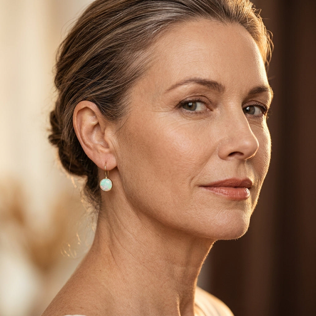 Pendientes Antiguos de Opal Glow | Oro