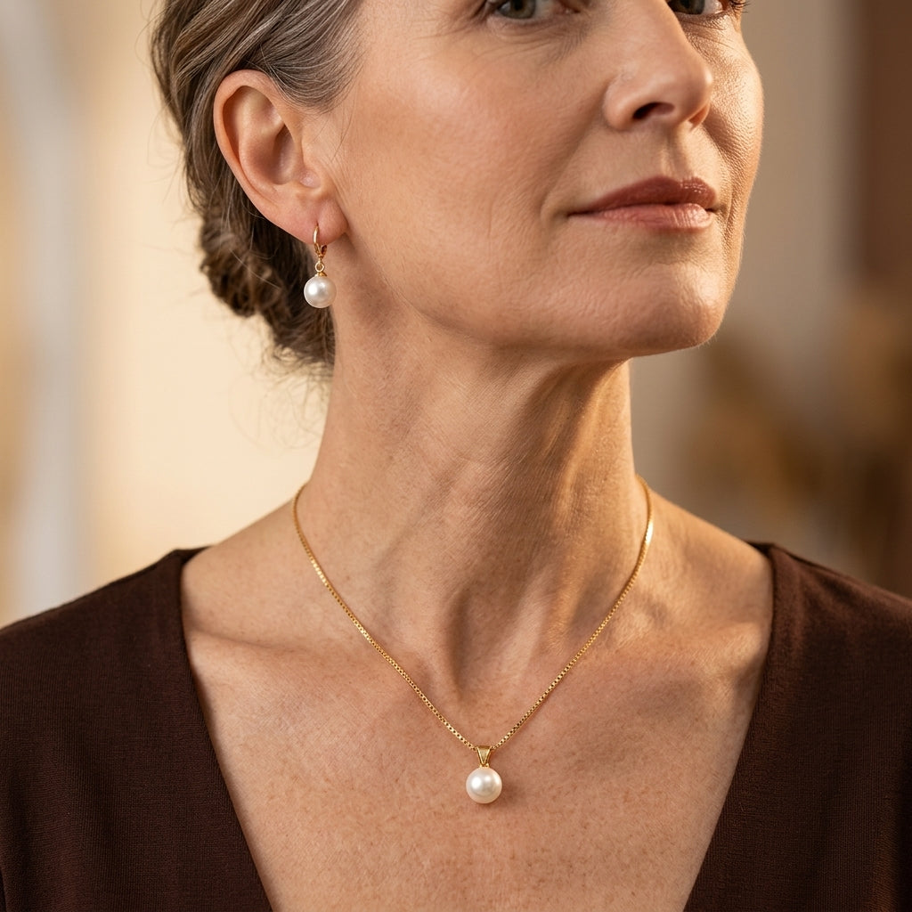 Conjunto de Joyas Gylden Grace Perle | Oro