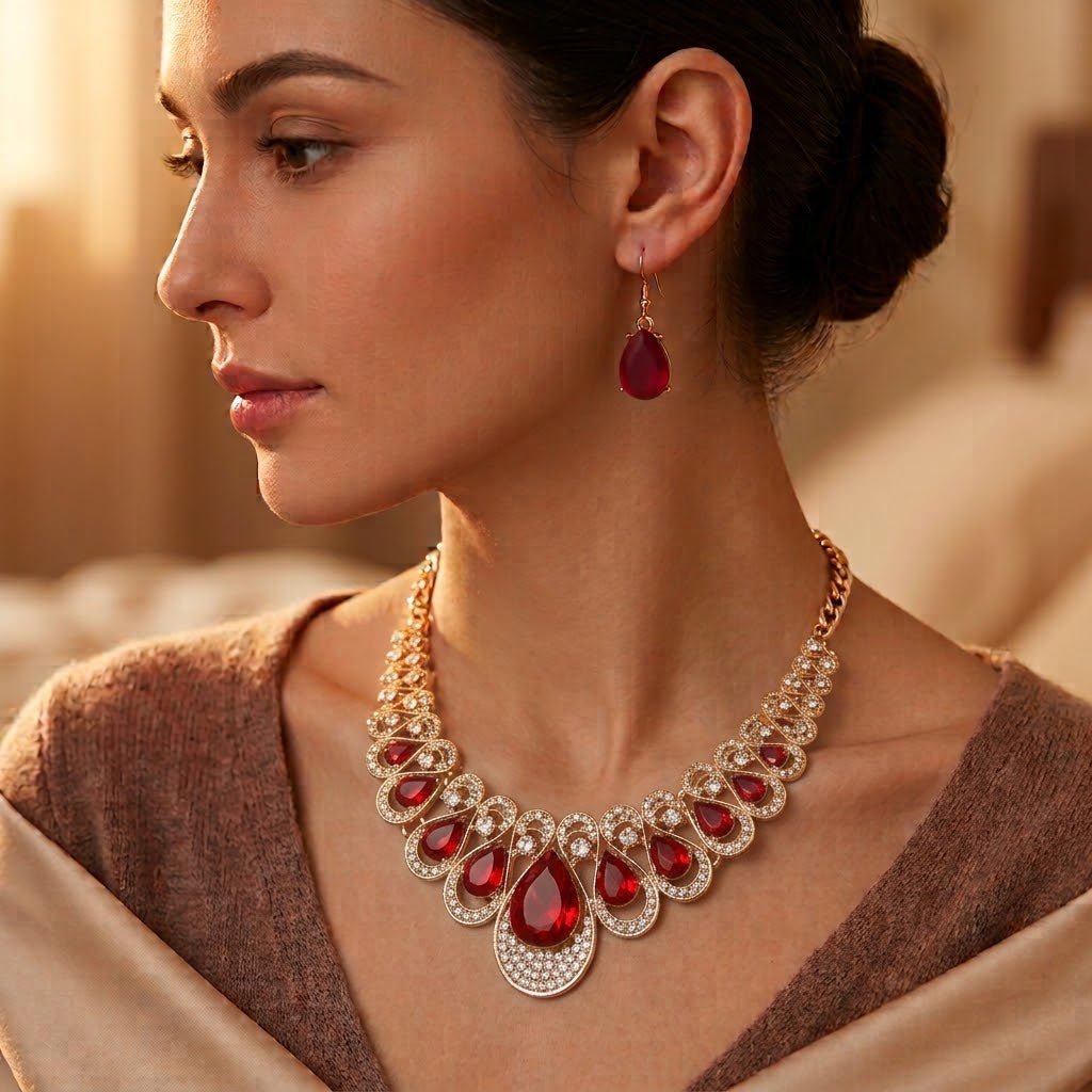 Conjunto de Joyas Maevina Crimselle | Oro