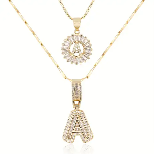 Collar con inicial de letras | Oro