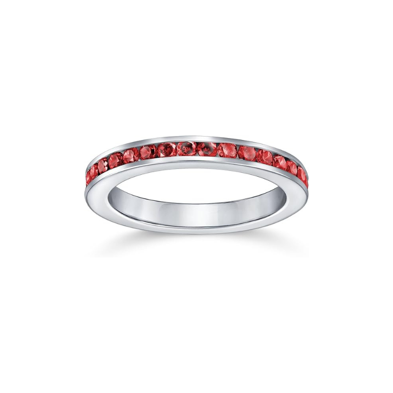 Anillo de Eternidad de Rubí | Oro Blanco