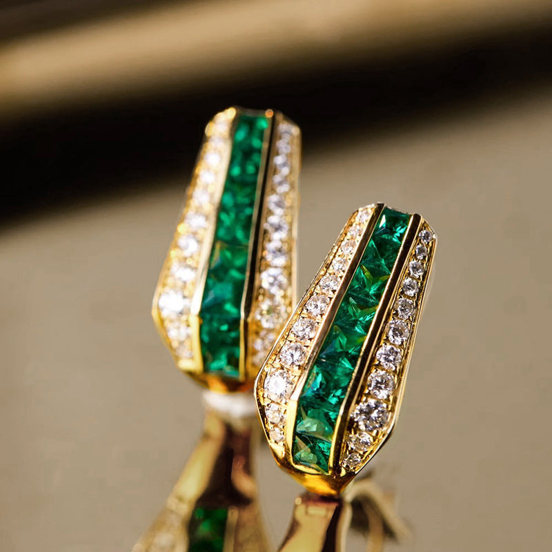 Pendientes Emerald Sienna | Oro
