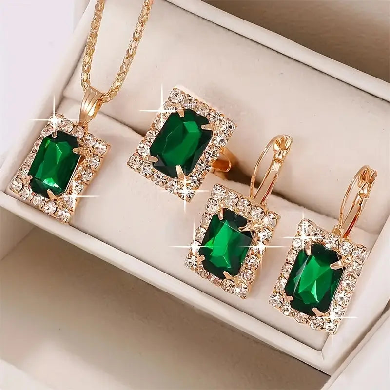 Sylvara Greenveil Juego de Joyas | Oro Blanco