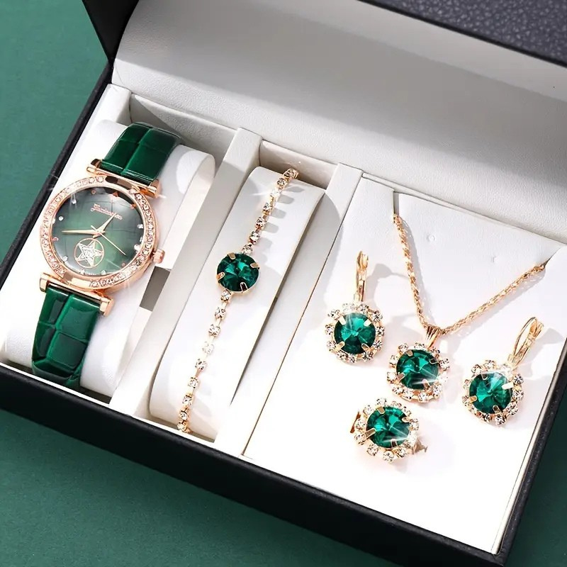Conjunto de Joyas Verdantra Timecourt | Oro