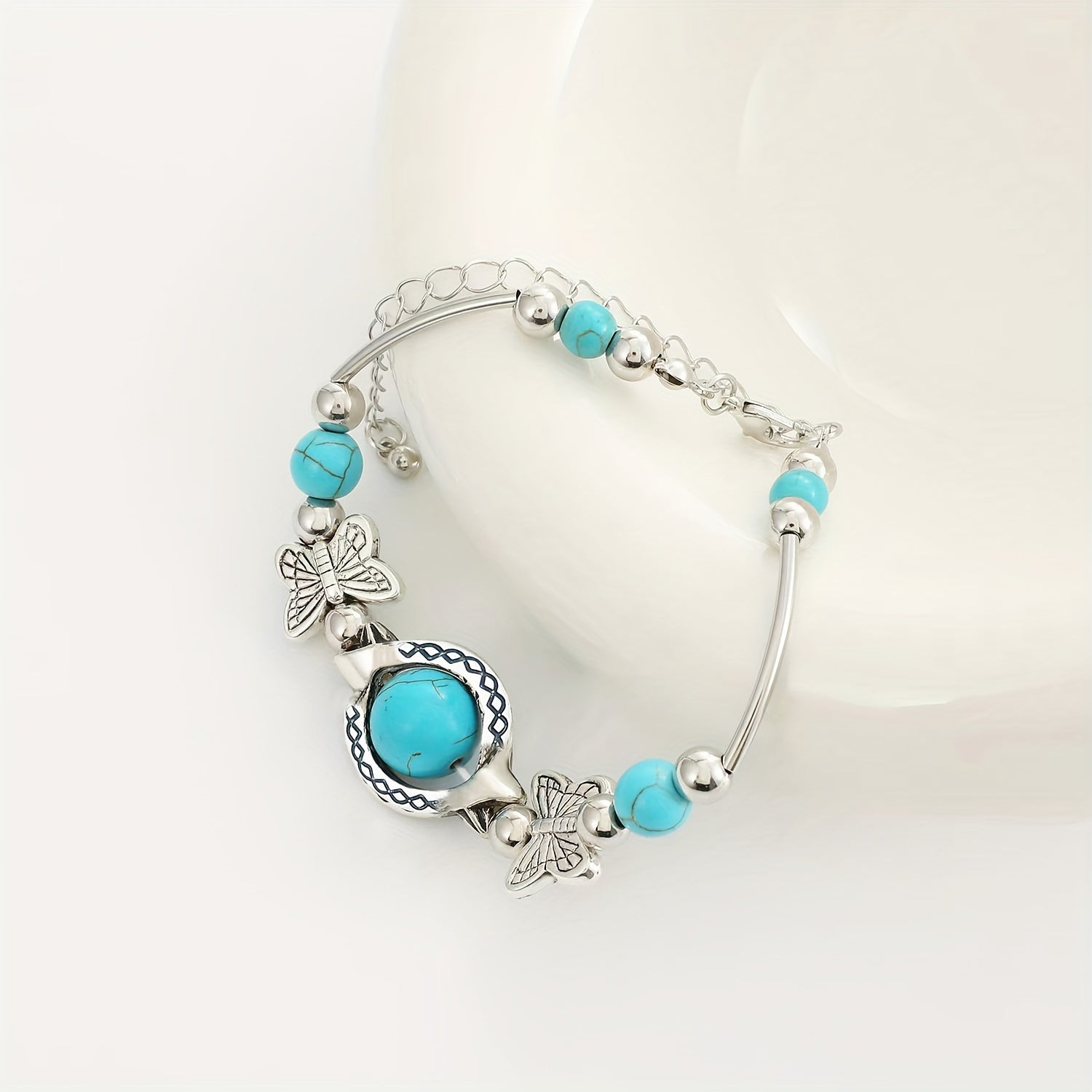 Pulsera Oasis Butterfly Drift | Oro blanco