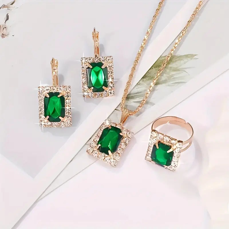 Sylvara Greenveil Juego de Joyas | Oro Blanco