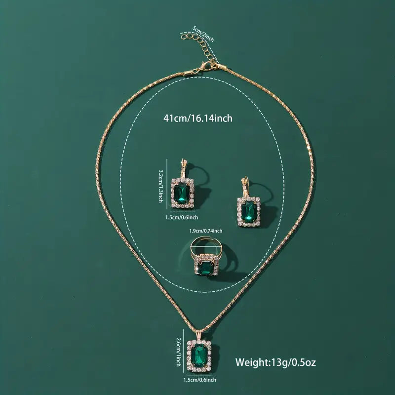 Sylvara Greenveil Juego de Joyas | Oro Blanco
