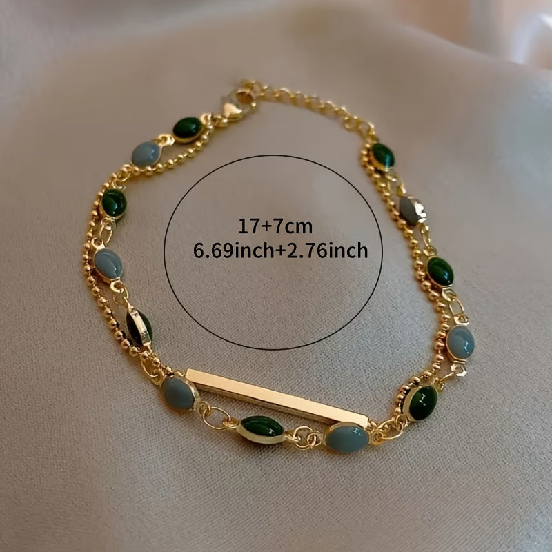Pulsera Duo Olivia Moss | Oro