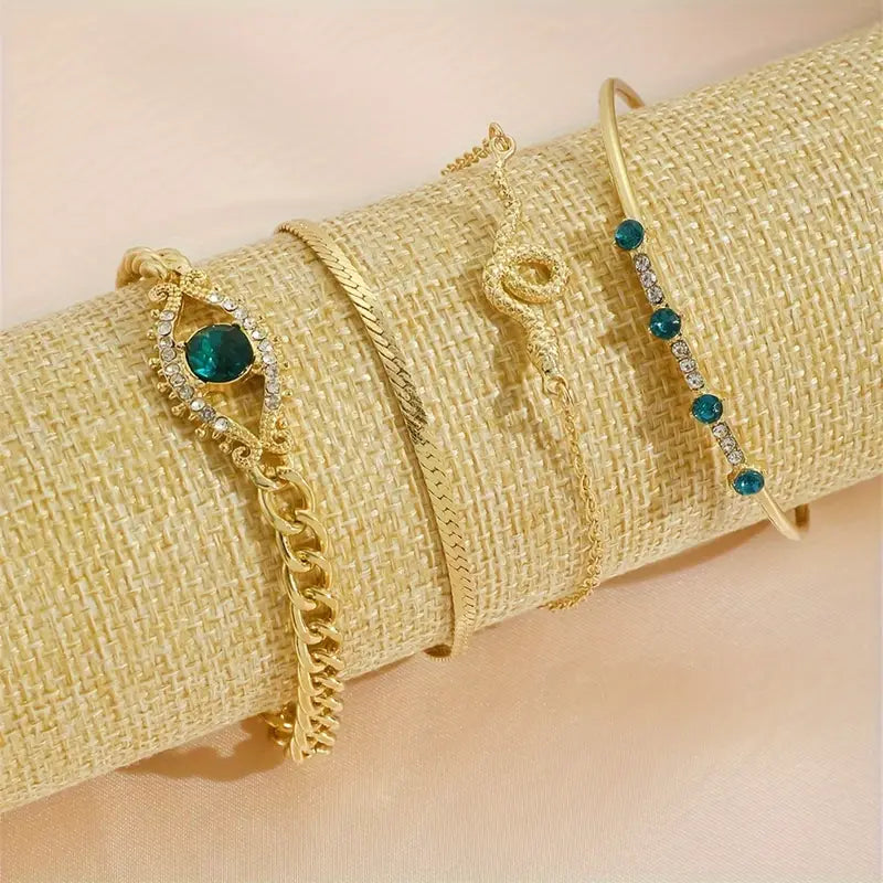 Conjunto de Pulseras Serpina Veyra | Oro
