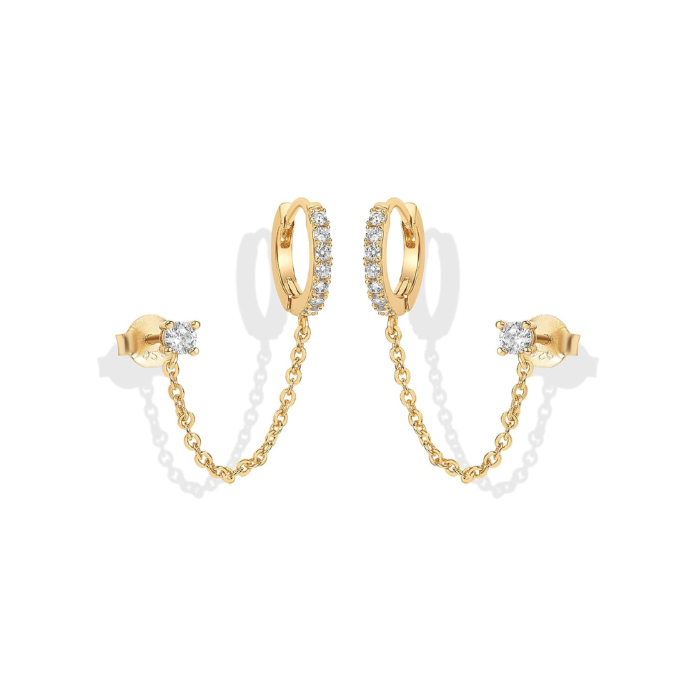 Pendientes de cadena Adella | Oro