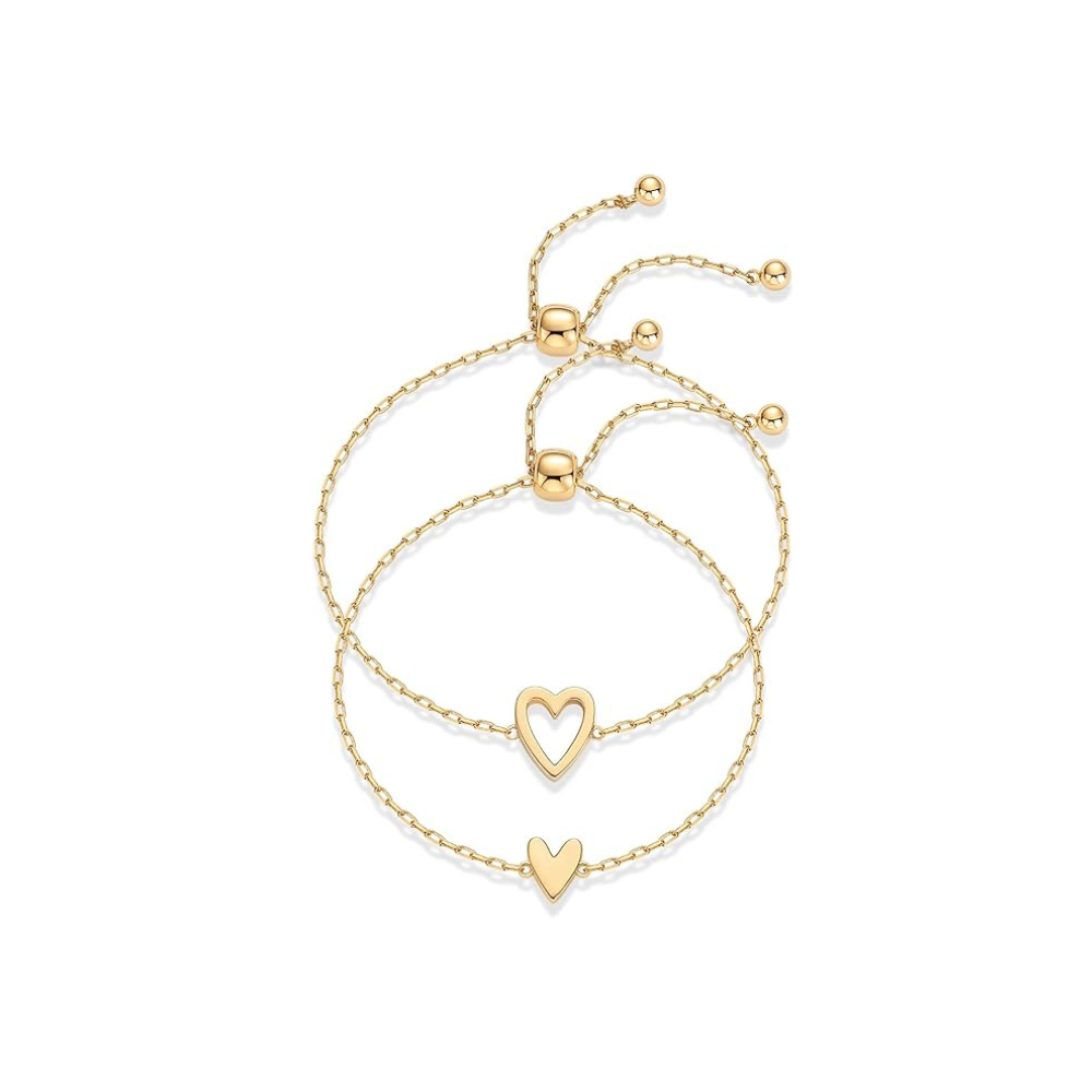 Pulsera de Corazón Brillante | Oro