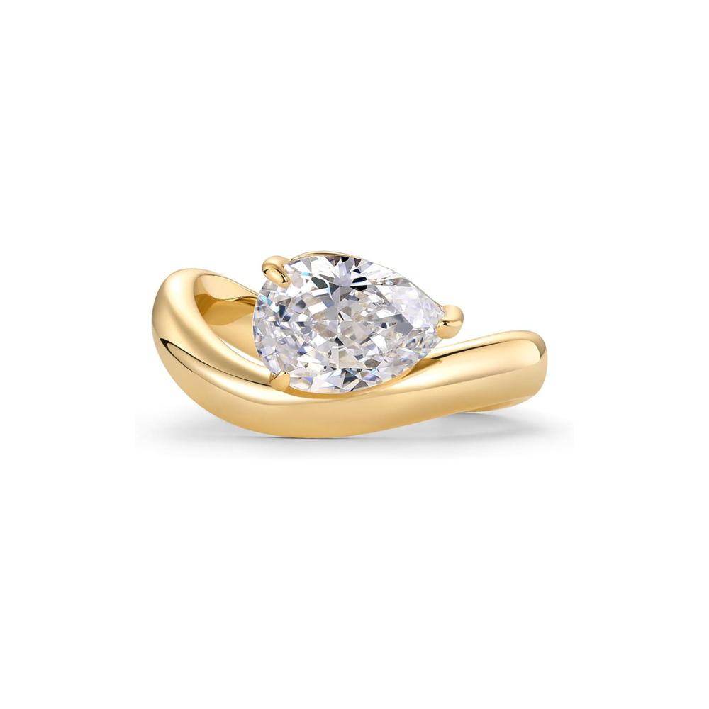 Anillo de Elevación Ondulado | Oro